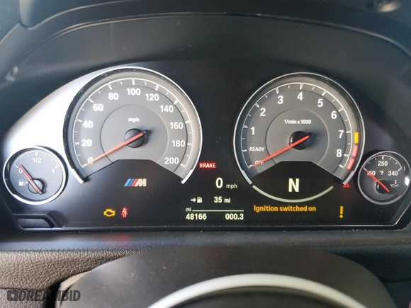 2018 BMW M3 with VIN WBS8M9C58J5J78545, listed as a Copart auction lot 48081745 with 48,166 mi miles and Salvage Title. Bid and sale history available at carsss.com. Image 9.
