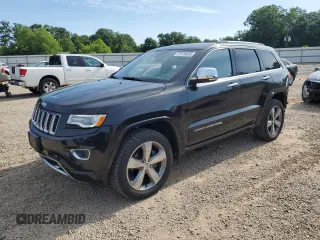 2016 Jeep Grand Cherokee Overland with VIN 1C4RJFCG2GC356992, listed as a Copart auction lot 57579545 with 55,563 mi miles and Salvage title. Bid and sale history available at DreamBid. Image 1.