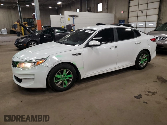 2018 Kia Optima LX with VIN 5XXGT4L31JG242900, listed as a Copart auction lot 54700895 with 110,882 mi miles and Salvage title. Bid and sale history available at DreamBid. Image 1.