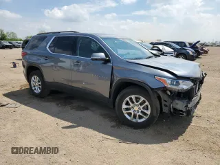 2019 Chevrolet Traverse LT Cloth z VIN 1GNERGKW5KJ291265, wystawiony jako Copart lot #55849985 z przebiegiem 52 651 mil mil oraz Szkoda całkowita • Salvage title. Historia ofert i sprzedaży dostępna na DreamBid. Obrazek 4.