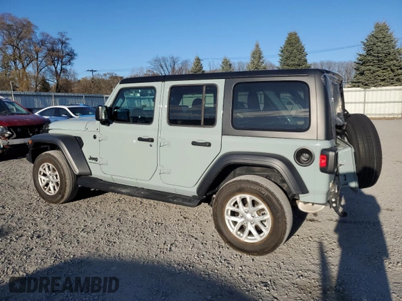 2023 Jeep Wrangler Sport with VIN 1C4HJXDNXPW635345, listed as a Copart auction lot 80929674 with 29,229 mi miles and Salvage Title. Bid and sale history available at DreamBid. Image 2.