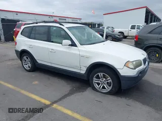 2004 BMW X3 3.0i with VIN WBXPA93484WC30585, listed as a IAAI auction lot 41034823 with 114,676 mi miles. Bid and sale history available at carsss.com. Image 1.