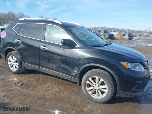 2016 Nissan Rogue S with VIN JN8AT2MV4GW146121, listed as a IAAI auction lot 41723124 with 195,681 mi miles. Bid and sale history available at carsss.com. Image 1.