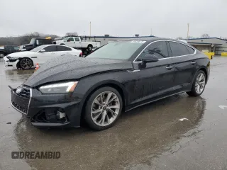 2023 Audi A5 Sportback Premium Plus with VIN WAUCBCF57PA010716, listed as a Copart auction lot 44939675 with 34,269 mi miles and Salvage Title. Bid and sale history available at carsss.com. Image 1.