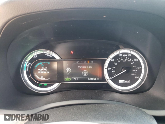 2017 Kia Niro Touring with VIN KNDCE3LC7H5047837, listed as a Copart auction lot 47143315 with 131,866 mi miles and Salvage Title. Bid and sale history available at carsss.com. Image 9.