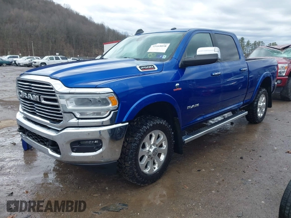 2019 Ram 2500 Laramie with VIN 3C6UR5FL1KG640911, listed as a IAAI auction lot 41668058 with 35,520 mi miles. Bid and sale history available at carsss.com. Image 2.