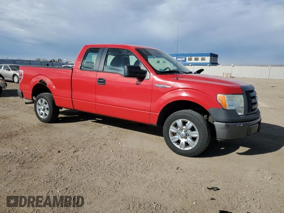 2009 Ford F-150 STX with VIN 1FTRX12W29FA24563, listed as a Copart auction lot 50050005 with 110,780 mi miles and Salvage Title. Bid and sale history available at carsss.com. Image 4.