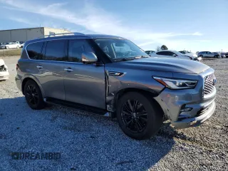 2019 Infiniti QX80 LUXE with VIN JN8AZ2NF2K9683793, listed as a Copart auction lot 45565415 with 63,650 mi miles and Salvage Title. Bid and sale history available at carsss.com. Image 4.