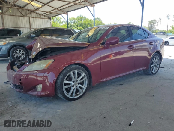 2007 Lexus IS 250 z VIN JTHBK262275040812, wystawiony jako Copart lot #55524825 z przebiegiem 202 141 mil mil oraz Szkoda całkowita • Salvage title. Historia ofert i sprzedaży dostępna na DreamBid. Obrazek 1.