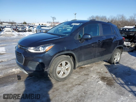 2021 Chevrolet Trax LT with VIN KL7CJPSB3MB321393, listed as a Copart auction lot 88495325 with 81,720 mi miles and Salvage Title. Bid and sale history available at carsss.com. Image 1.