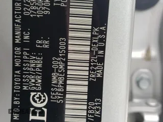 2021 Toyota Corolla L with VIN 5YFBPMBE5MP215003, listed as a Copart auction lot 88345925 with 103,438 mi miles and Salvage Title. Bid and sale history available at carsss.com. Image 13.