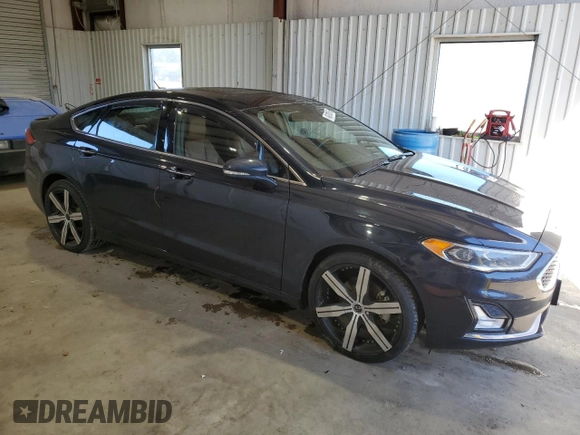 2020 Ford Fusion Titanium with VIN 3FA6P0SU0LR105007, listed as a Copart auction lot 46318815 with 79,383 mi miles and Salvage title. Bid and sale history available at DreamBid. Image 4.