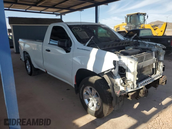 2021 Chevrolet Silverado 1500 Work Truck with VIN 3GCNWAEF4MG445317, listed as a Copart auction lot 50242685 with 92,760 mi miles and Salvage Title. Bid and sale history available at carsss.com. Image 4.