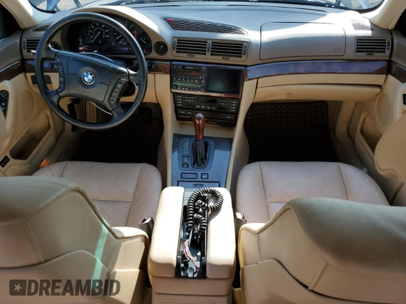 2001 BMW 7 Series 740iL z VIN WBAGH83451DP19708, wystawiony jako Copart lot #54583965 z przebiegiem 125 982 mil mil oraz Czysty tytuł • Clean title. Historia ofert i sprzedaży dostępna na DreamBid. Obrazek 8.