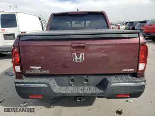 2020 Honda Ridgeline RTL-E with VIN 5FPYK3F76LB005283, listed as a Copart auction lot 43665005 with 28,284 mi miles and Salvage Title. Bid and sale history available at carsss.com. Image 6.