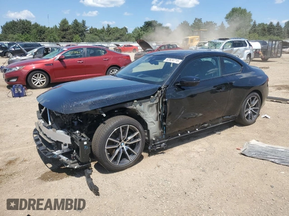 2024 BMW 2 Series 230i xDrive with VIN 3MW33CM0XR8E60430, listed as a Copart auction lot 62824715 with 8,308 mi miles and Salvage title. Bid and sale history available at DreamBid. Image 1.