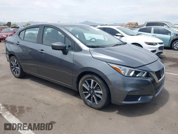 2021 Nissan Versa SV with VIN 3N1CN8EV3ML831019, listed as a IAAI auction lot 42338863 with 75,219 mi miles and . Bid and sale history available at DreamBid. Image 1.