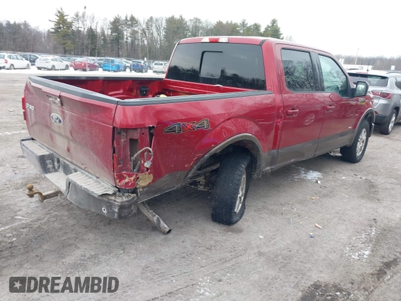 2015 Ford F-150 XLT with VIN 1FTEW1EP0FKE95314, listed as a IAAI auction lot 41471793 with 107,715 mi miles. Bid and sale history available at carsss.com. Image 4.