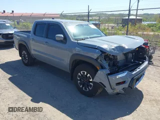 2024 Nissan Frontier SV with VIN 1N6ED1EK8RN668698, listed as a IAAI auction lot 42096224 with 5,295 mi miles and . Bid and sale history available at DreamBid. Image 1.