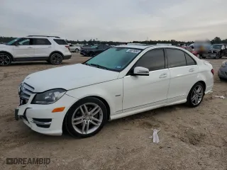 2012 Mercedes-Benz C-Class C 250 Sport with VIN WDDGF4HBXCR237742, listed as a Copart auction lot 88679085 with 124,708 mi miles and Salvage Title. Bid and sale history available at carsss.com. Image 1.
