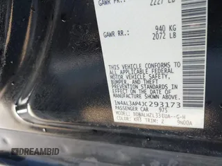 2018 Nissan Altima SR with VIN 1N4AL3AP4JC293173, listed as a IAAI auction lot 41079793 with 95,390 mi miles and . Bid and sale history available at carsss.com. Image 9.