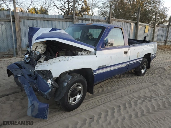 1995 Dodge Ram 1500 Work Special with VIN 1B7HC16XXSS267691, listed as a Copart auction lot 76927954 with 188,264 mi miles and Salvage Title. Bid and sale history available at carsss.com. Image 1.