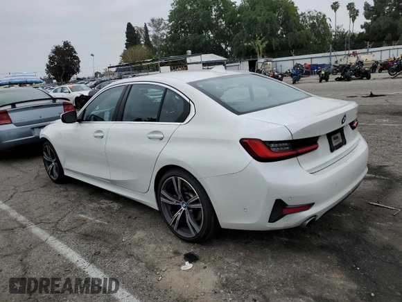 2019 BMW 3 Series 330i with VIN WBA5R1C54KAJ98875, listed as a Copart auction lot 50037465 with 32,170 mi miles and Salvage Title. Bid and sale history available at carsss.com. Image 2.