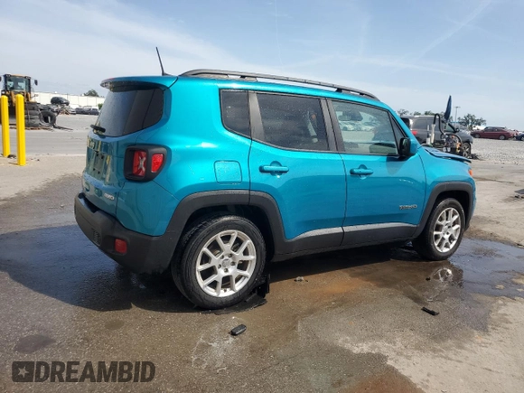 2020 Jeep Renegade Latitude with VIN ZACNJABB9LPL25409, listed as a Copart auction lot 53675525 with 82,702 mi miles and Salvage Title. Bid and sale history available at carsss.com. Image 3.