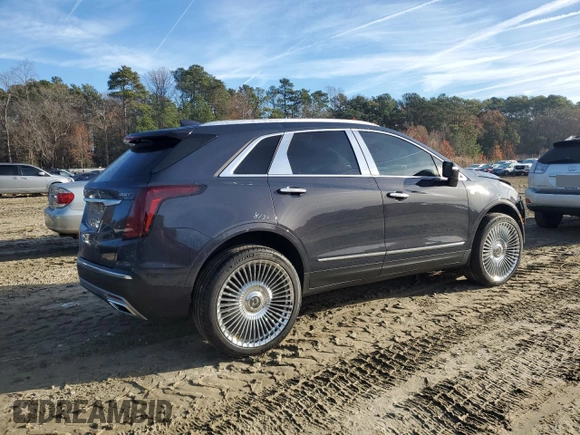 2024 Cadillac XT5 FWD Premium Luxury with VIN 1GYKNCR43RZ749766, listed as a Copart auction lot 80264854 with 3,279 mi miles and Salvage Title. Bid and sale history available at carsss.com. Image 3.