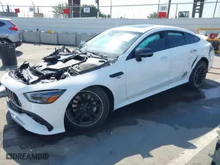 2022 Mercedes-Benz AMG GT with VIN W1K7X5KB9NA052756, listed as a IAAI auction lot 41592971 with 21,418 mi miles. Bid and sale history available at carsss.com. Image 2.