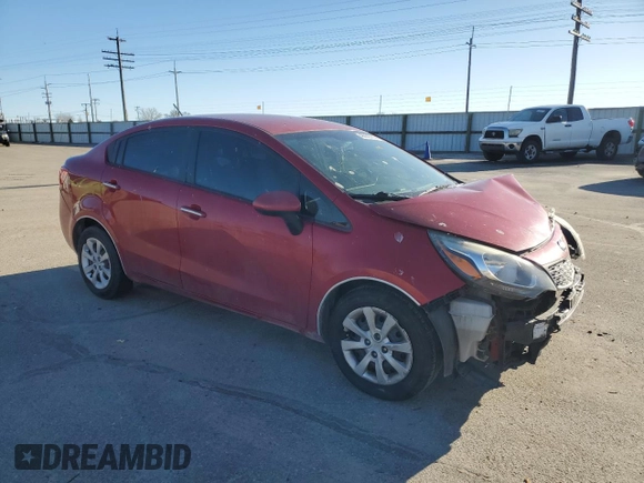 2015 Kia Rio LX with VIN KNADM4A37F6463794, listed as a Copart auction lot 46858735 with 164,081 mi miles and Salvage Title. Bid and sale history available at carsss.com. Image 4.
