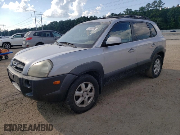 2005 Hyundai Tucson GLS with VIN KM8JN12DX5U212587, listed as a Copart auction lot 72044114 with 128,993 mi miles and Salvage Title. Bid and sale history available at carsss.com. Image 1.