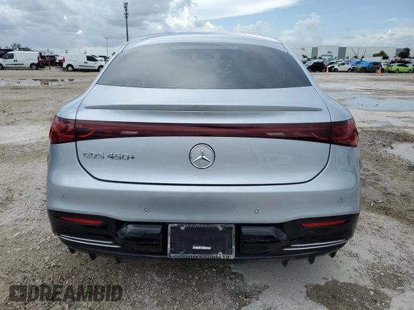 2022 Mercedes-Benz EQS with VIN W1KCG2DB7NA005218, listed as a Copart auction lot 70183614 with 0 mi miles and Salvage Title. Bid and sale history available at carsss.com. Image 6.
