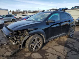 2021 Hyundai Kona Ultimate with VIN KM8K5CA50MU602588, listed as a Copart auction lot 45122075 with 32,341 mi miles and Clean Title. Bid and sale history available at carsss.com. Image 1.