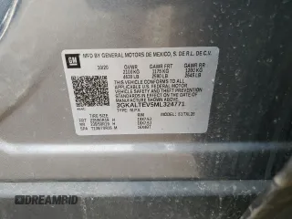 2021 GMC Terrain SLE with VIN 3GKALTEV5ML324771, listed as a Copart auction lot 52115735 with 71,846 mi miles and Clean Title. Bid and sale history available at carsss.com. Image 13.