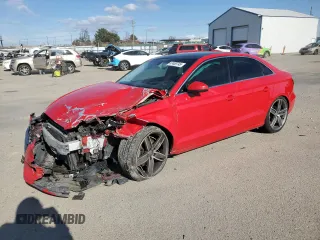 2015 Audi A3 2.0T Premium Plus with VIN WAUEFGFF5F1026327, listed as a Copart auction lot 47409745 with 101,997 mi miles and Salvage Title. Bid and sale history available at carsss.com. Image 1.