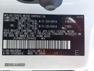2018 Lexus NX 300 with VIN JTJYARBZ6J2094405, listed as a IAAI auction lot 41435110 with 147,944 mi miles and . Bid and sale history available at DreamBid. Image 9.