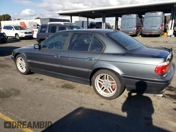 2001 BMW 7 Series 740iA with VIN WBAGG83481DN88079, listed as a Copart auction lot 78521754 with 155,073 mi miles and Clean Title. Bid and sale history available at carsss.com. Image 2.
