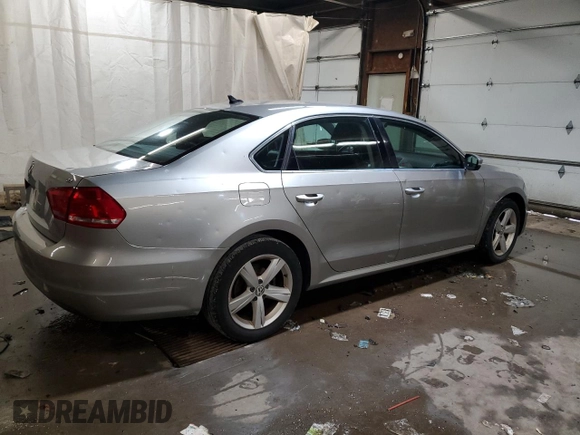 2013 Volkswagen Passat SE with VIN 1VWBP7A30DC096848, listed as a Copart auction lot 64006485 with 136,742 mi miles and Salvage title. Bid and sale history available at DreamBid. Image 3.