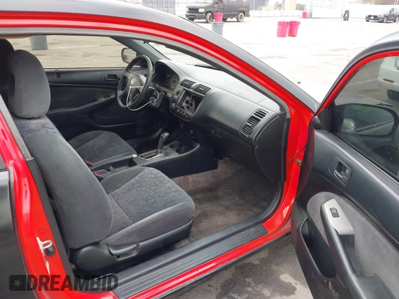 2002 Honda Civic EX with VIN 1HGEM22922L068403, listed as a IAAI auction lot 42101321 with 255,605 mi miles. Bid and sale history available at carsss.com. Image 5.