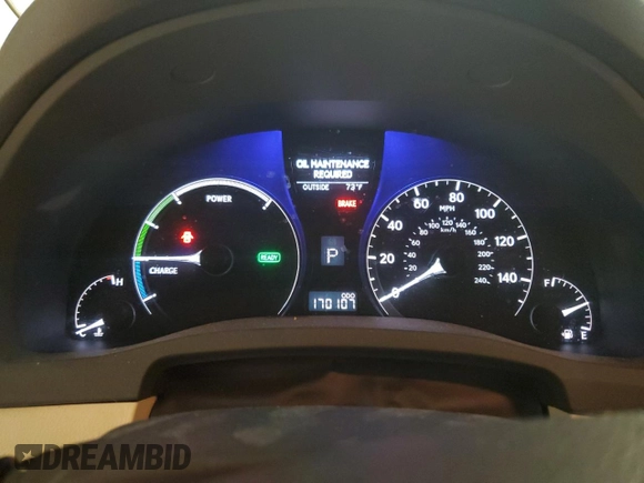 2010 Lexus RX 450h with VIN JTJBC1BA2A2023343, listed as a Copart auction lot 61563815 with 170,107 mi miles and Clean title. Bid and sale history available at DreamBid. Image 9.