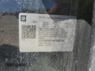 2019 Chevrolet Malibu LS with VIN 1G1ZB5ST9KF220039, listed as a Copart auction lot 48525145 with 122,473 mi miles and Salvage Title. Bid and sale history available at DreamBid. Image 12.