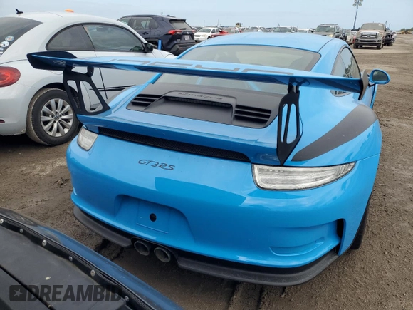 2016 Porsche 911 GT3 RS with VIN WP0AF2A98GS192732, listed as a Copart auction lot 74796104 with 0 mi miles and Salvage Title. Bid and sale history available at carsss.com. Image 6.