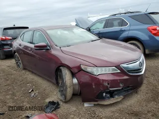 2015 Acura TLX V6 Advance with VIN 19UUB2F70FA019891, listed as a Copart auction lot 43651425 with 91,086 mi miles and Salvage Title. Bid and sale history available at carsss.com. Image 4.