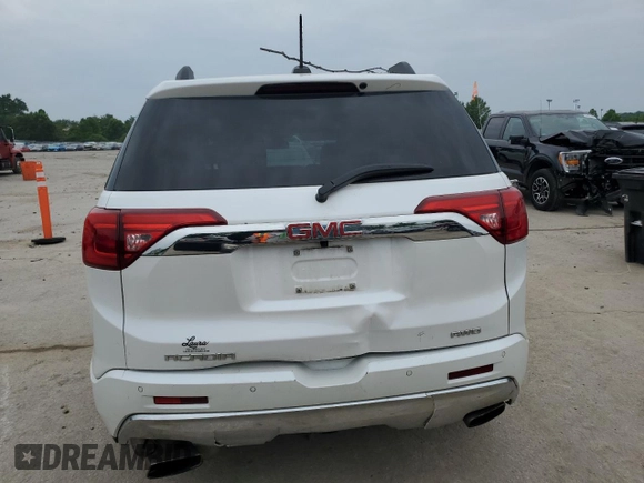 2017 GMC Acadia Denali with VIN 1GKKNXLS1HZ148329, listed as a Copart auction lot 59635205 with 123,298 mi miles and Salvage title. Bid and sale history available at DreamBid. Image 6.