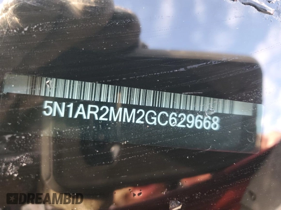 2016 Nissan Pathfinder SV z VIN 5N1AR2MM2GC629668, wystawiony jako Copart lot #52418695 z przebiegiem Nie podano mil oraz Szkoda całkowita • Salvage title. Historia ofert i sprzedaży dostępna na DreamBid. Obrazek 13.