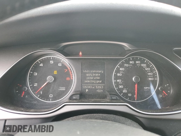 2013 Audi A4 Premium with VIN WAUAFAFLXDN023298, listed as a Copart auction lot 49169975 with 105,043 mi miles and Salvage Title. Bid and sale history available at carsss.com. Image 9.