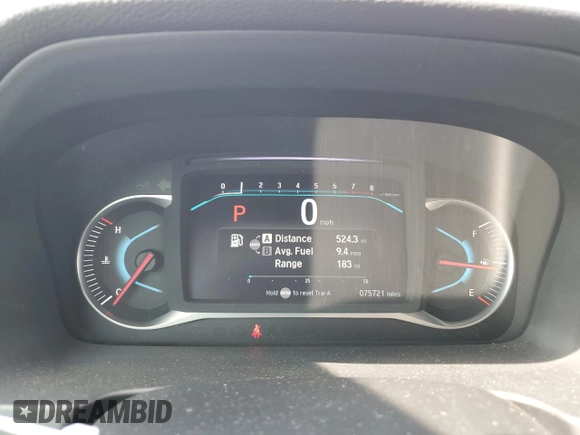 2019 Honda Pilot LX with VIN 5FNYF5H19KB016889, listed as a Copart auction lot 53972975 with 75,721 mi miles and Salvage Title. Bid and sale history available at DreamBid. Image 9.