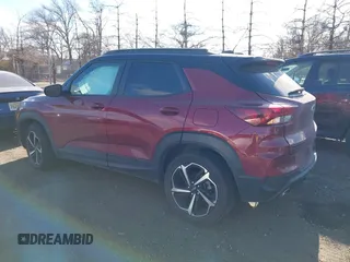 2022 Chevrolet TrailBlazer RS with VIN KL79MUSL6NB134627, listed as a IAAI auction lot 41338995 with 33,258 mi miles. Bid and sale history available at carsss.com. Image 3.