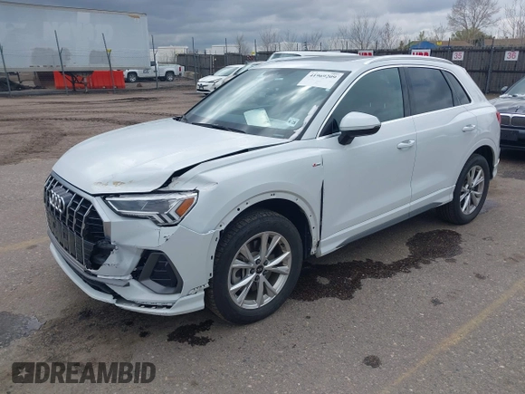 2023 Audi Q3 S line Premium with VIN WA1DECF30P1127433, listed as a IAAI auction lot 41969209 with 40,357 mi miles and . Bid and sale history available at DreamBid. Image 17.
